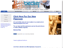 Tablet Screenshot of beckerimpressions.com